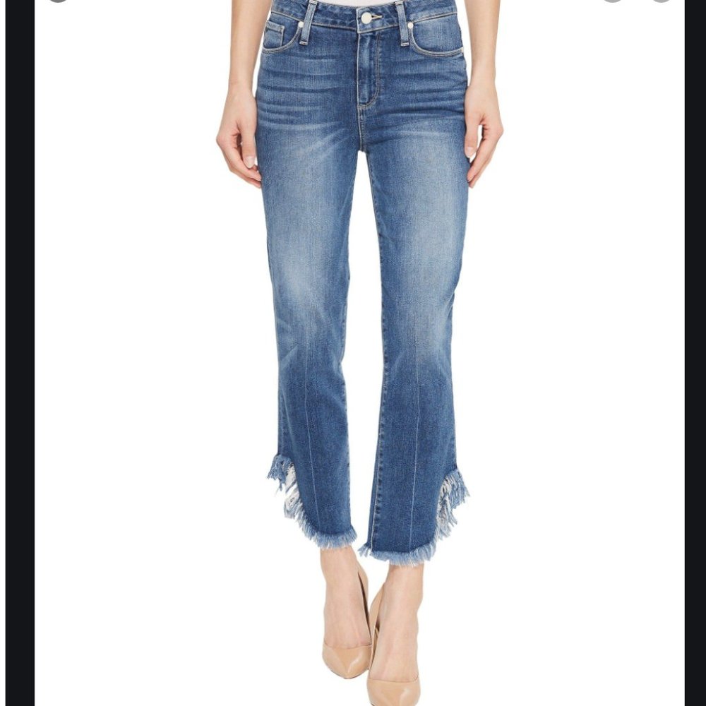 Paige Hoxton Ankle Jean w/ Frayed Curved Hem